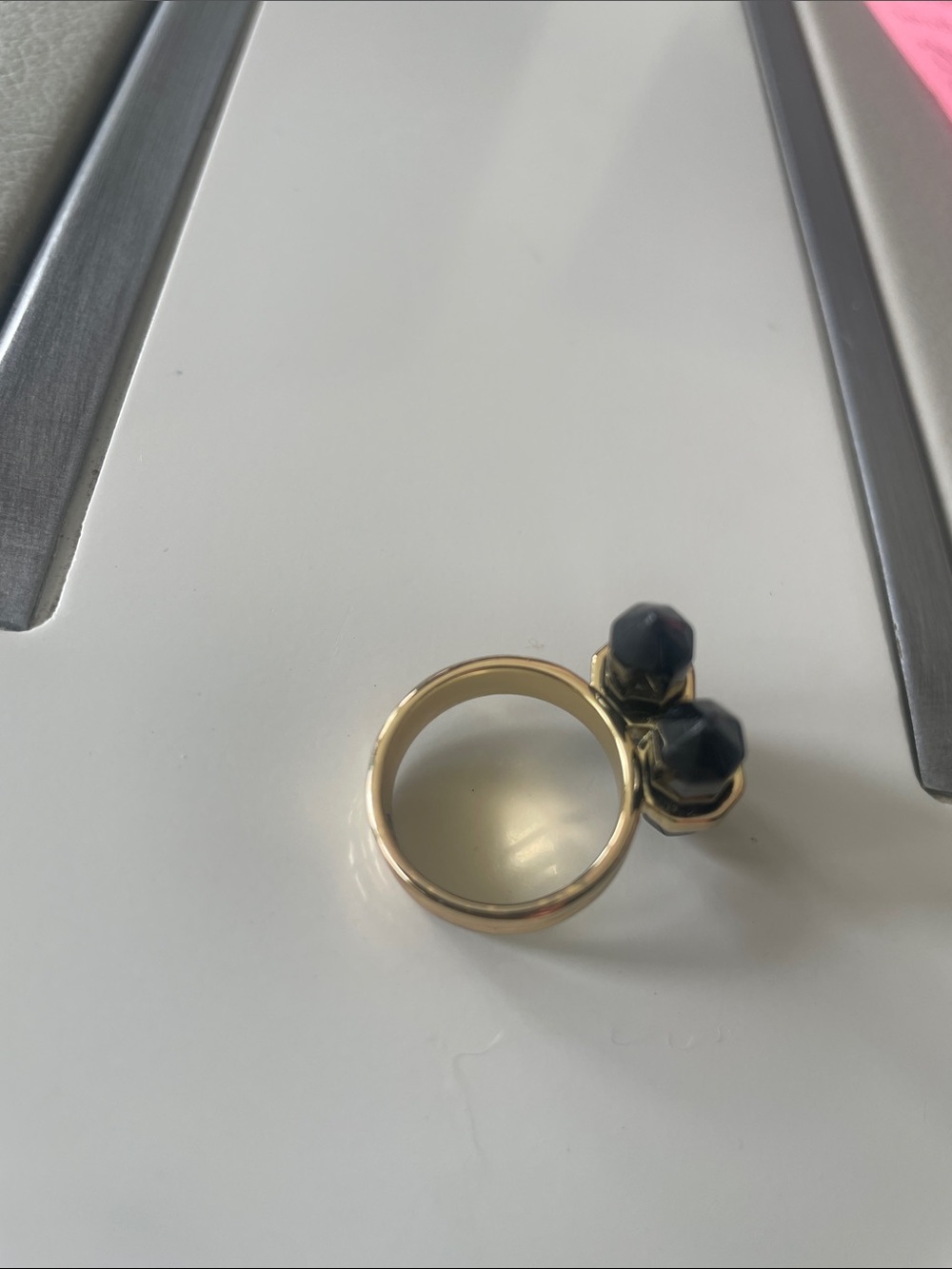 Tourmaline double crystal ring size 7 - Picture 7 of 7